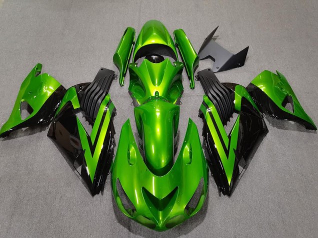 Acquista Carene Moto Kawasaki ZX14R 2006-2011 - Verde Nero Lucido