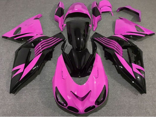 Acquista Carene Moto Kawasaki ZX14R 2006-2011 - Rosa Nero Lucido
