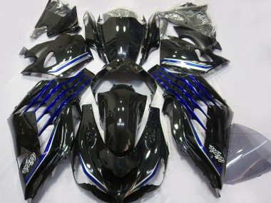 Acquista Carene Moto Kawasaki ZX14R 2012-2024 - Nero Lucido Blu