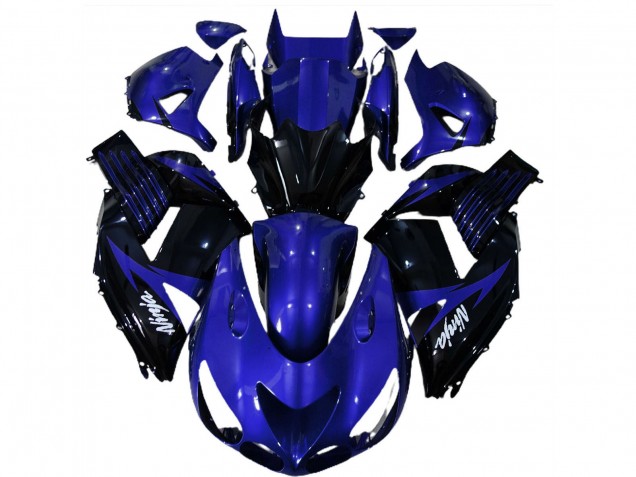Acquista Carene Moto Kawasaki ZX14R 2006-2011 - Blu Nero Lucido Bianco Ninja
