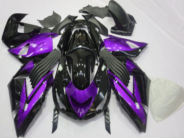 Acquista Carene Moto Kawasaki ZX14R 2006-2011 - Viola Nero Lucido