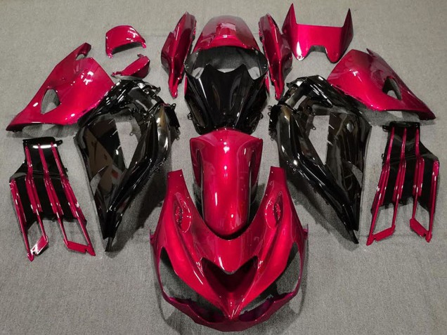 Acquista Carene Moto Kawasaki ZX14R 2012-2024 - Rosso Nero Lucido