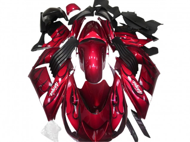 Acquista Carene Moto Kawasaki ZX14R 2006-2011 - Rosso Nero Fiamma Bianco Ninja