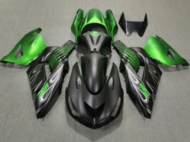 Acquista Carene Moto Kawasaki ZX14R 2006-2011 - Verde Nero Opaco