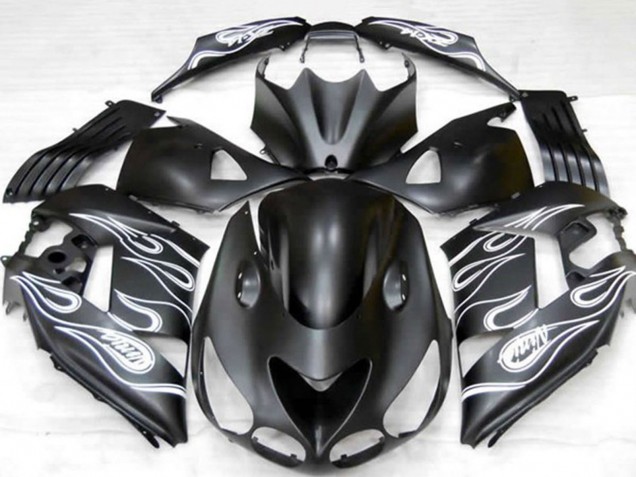 Acquista Carene Moto Kawasaki ZX14R 2006-2011 - Nero Opaco Argento Fiamma