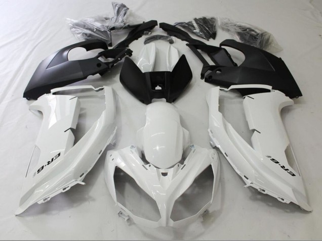Acquista Carena Moto Kawasaki Ninja ER6F 2012-2014 - Lucido Bianco Nero Opaco