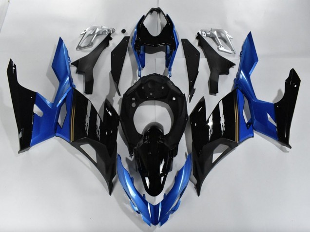 Acquista Carene Moto Kawasaki Ninja 400 2018-2024 - Blu Nero Lucido
