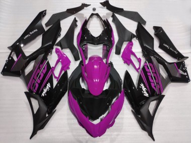 Acquista Carene Moto Kawasaki Ninja 400 2018-2024 - Viola Nero Lucido Nero Opaco OEM Stile