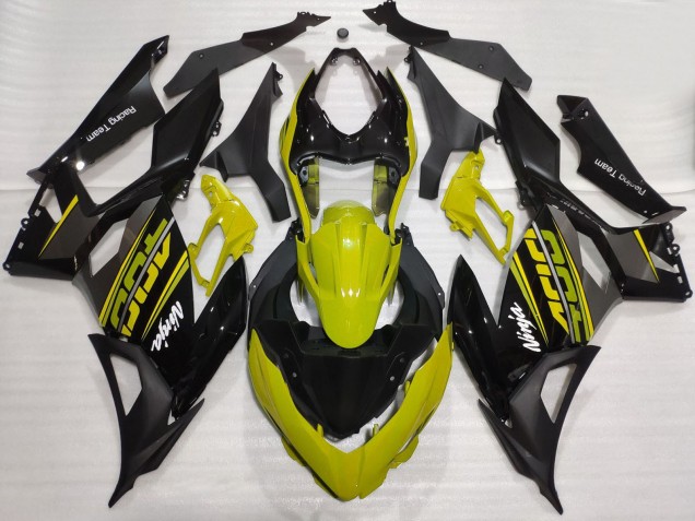 Acquista Carene Moto Kawasaki Ninja 400 2018-2024 - Giallo Nero Lucido Nero Opaco OEM Stile