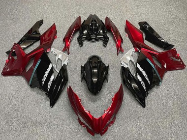 Acquista Carene Moto Kawasaki Ninja 400 2018-2024 - Rosso Nero Lucido