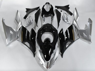 Acquista Carene Moto Kawasaki Ninja 400 2018-2024 - Argento Nero Lucido