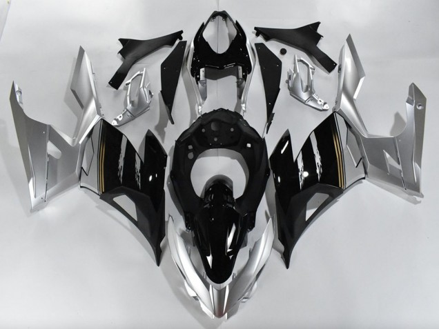 Acquista Carene Moto Kawasaki Ninja 400 2018-2024 - Argento Nero Lucido