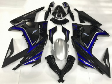 Acquista Carene Moto Kawasaki Ninja 300 2013-2024 - Nero Lucido Blu
