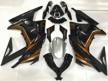 Acquista Carene Moto Kawasaki Ninja 300 2013-2024 - Nero Lucido Arancia