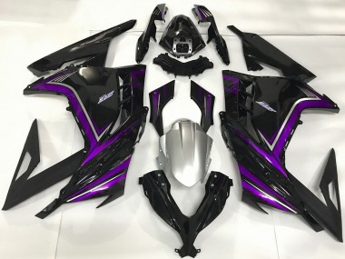 Acquista Carene Moto Kawasaki Ninja 300 2013-2024 - Nero Lucido Viola