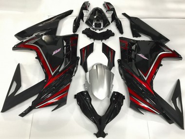 Acquista Carene Moto Kawasaki Ninja 300 2013-2024 - Nero Lucido Rosso