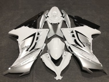 Acquista Carene Moto Kawasaki Ninja 300 2013-2024 - Lucido Bianco Argento Nero