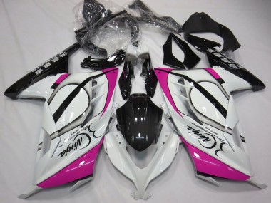 Acquista Carene Moto Kawasaki Ninja 300 2013-2024 - Lucido Bianco Rosa Nero