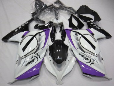 Acquista Carene Moto Kawasaki Ninja 300 2013-2024 - Lucido Bianco Viola Nero