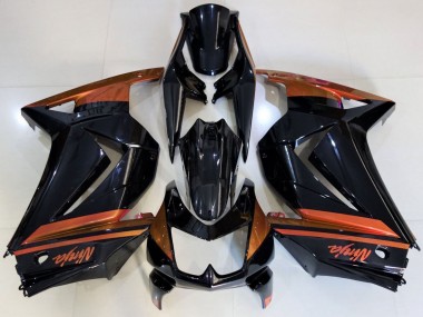 Acquista Carene Moto Kawasaki Ninja 250 2008-2012 - Nero Lucido Arancia