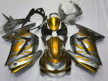 Acquista Carene Moto Kawasaki Ninja 250 2008-2012 - Argento Oro Fiamma