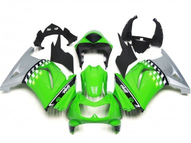 Acquista Carene Moto Kawasaki Ninja 250 2008-2012 - Verde Argento Nero