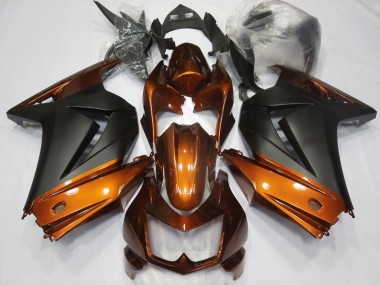 Acquista Carene Moto Kawasaki Ninja 250 2008-2012 - Arancia Nero Opaco