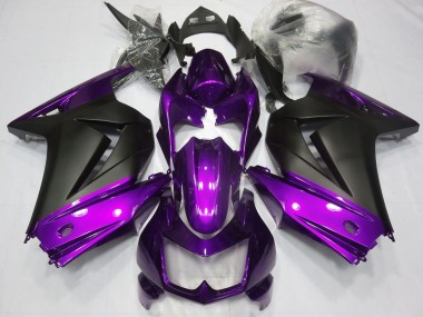 Acquista Carene Moto Kawasaki Ninja 250 2008-2012 - Viola Nero Opaco