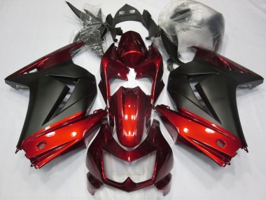 Acquista Carene Moto Kawasaki Ninja 250 2008-2012 - Rosso Nero Opaco