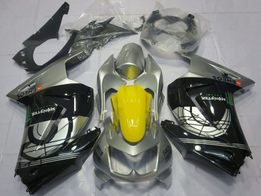 Acquista Carene Moto Kawasaki Ninja 250 2008-2012 - Argento Giallo Nero Lucido