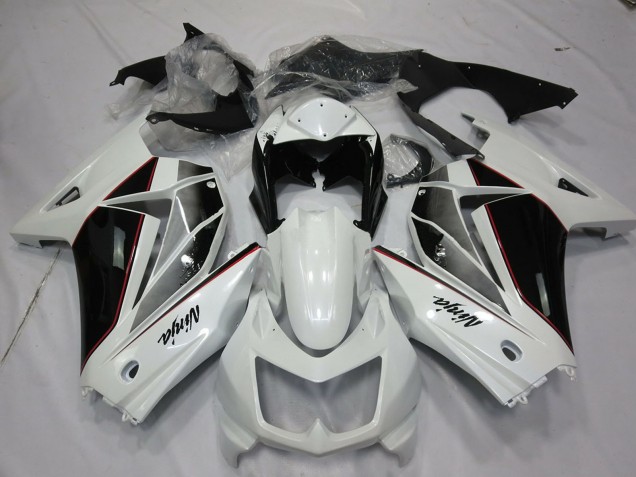 Acquista Carene Moto Kawasaki Ninja 250 2008-2012 - Bianco Nero Lucido