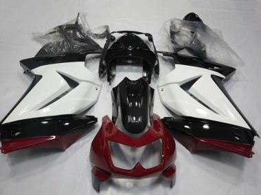 Acquista Carene Moto Kawasaki Ninja 250 2008-2012 - Bianco Rosso Nero Lucido