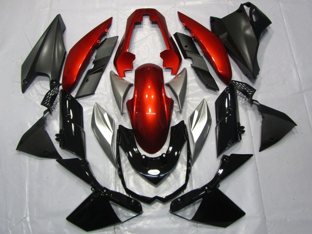 Acquista Carene Moto Kawasaki Z1000 2010-2013 - Rosso Argento Nero Lucido