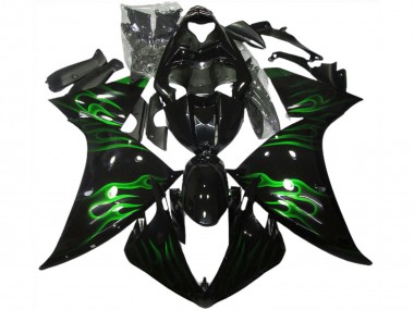 Acquista Carene Moto Yamaha R1 2009-2011 - Nero Lucido Verde Fiamma