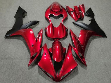 Acquista Carene Moto Yamaha R1 2004-2006 - Caramella Rosso Nero Opaco