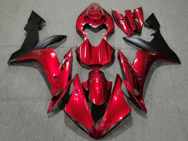Acquista Carene Moto Yamaha R1 2004-2006 - Caramella Rosso Nero Opaco