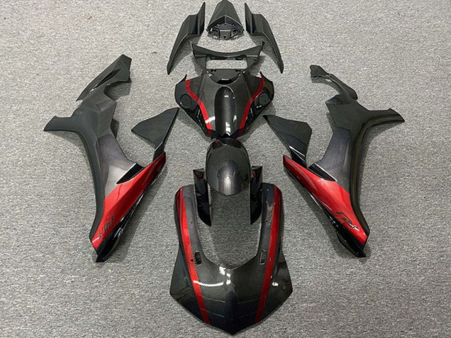 Acquista Carene Moto Yamaha R1 2015-2019 - Fibra di Carbonio Stile Rosso