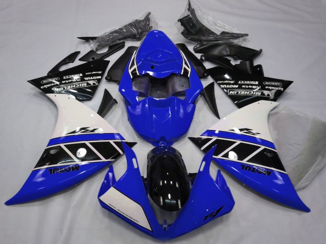 Acquista Carene Moto Yamaha R1 2012-2014 - Bianco Blu Nero Lucido