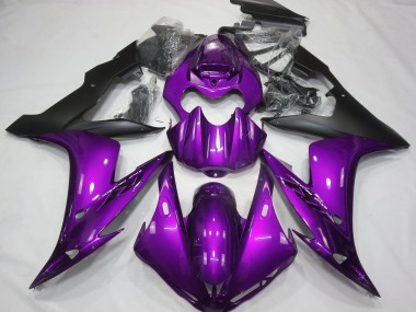 Acquista Carene Moto Yamaha R1 2004-2006 - Viola Nero Opaco