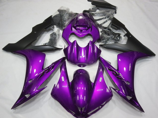 Acquista Carene Moto Yamaha R1 2004-2006 - Viola Nero Opaco