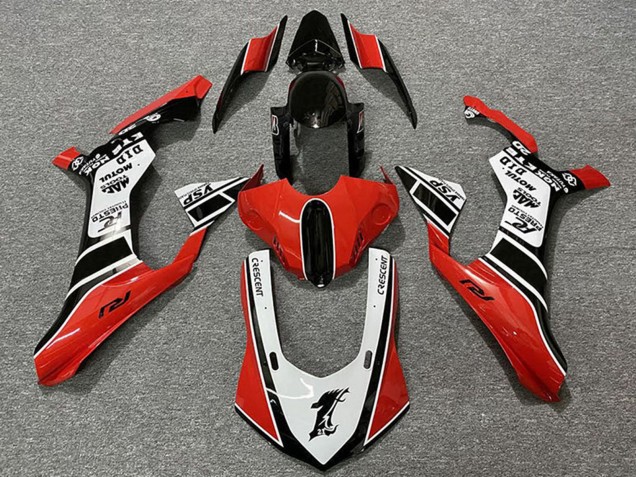 Acquista Carene Moto Yamaha R1 2015-2019 - Bianco Rosso Nero Lucido Motul YSP