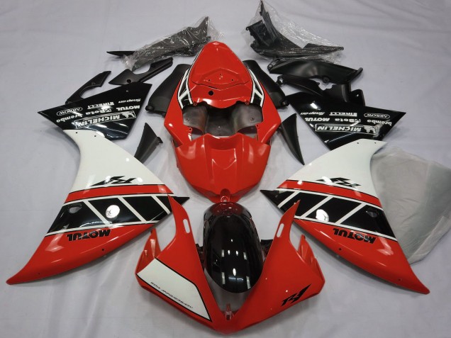Acquista Carene Moto Yamaha R1 2012-2014 - Rosso Bianco Nero Lucido