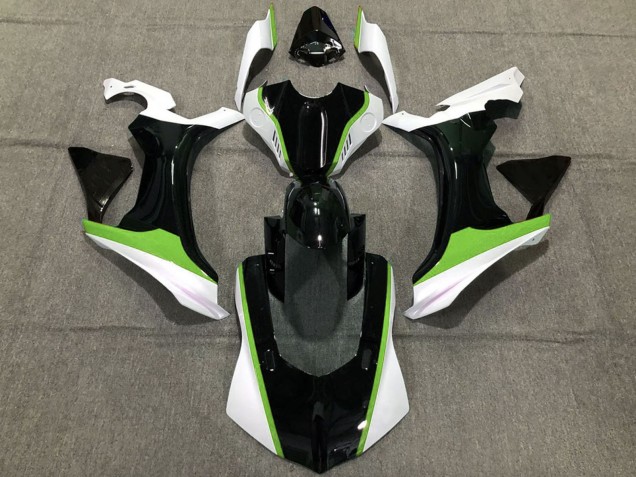 Acquista Carene Moto Yamaha R1 2015-2019 - Bianco Verde Nero Lucido