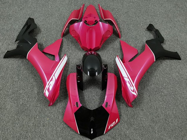 Acquista Carene Moto Yamaha R1 2015-2019 - Rosa Bianco Nero Lucido