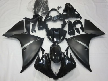 Acquista Carene Moto Yamaha R1 2012-2014 - Nero Lucido Nero Opaco Argento