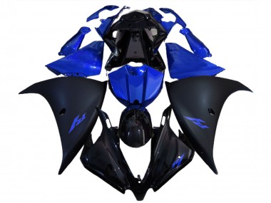 Acquista Carene Moto Yamaha R1 2012-2014 - Nero Lucido Nero Opaco Blu