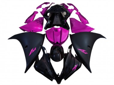 Acquista Carene Moto Yamaha R1 2012-2014 - Nero Lucido Nero Opaco Rosa
