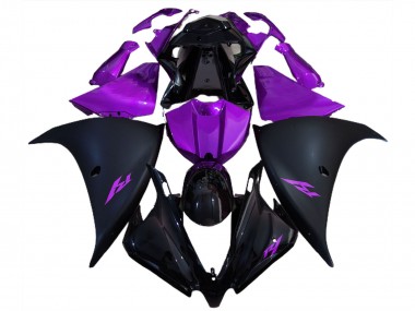 Acquista Carene Moto Yamaha R1 2012-2014 - Nero Lucido Nero Opaco Viola