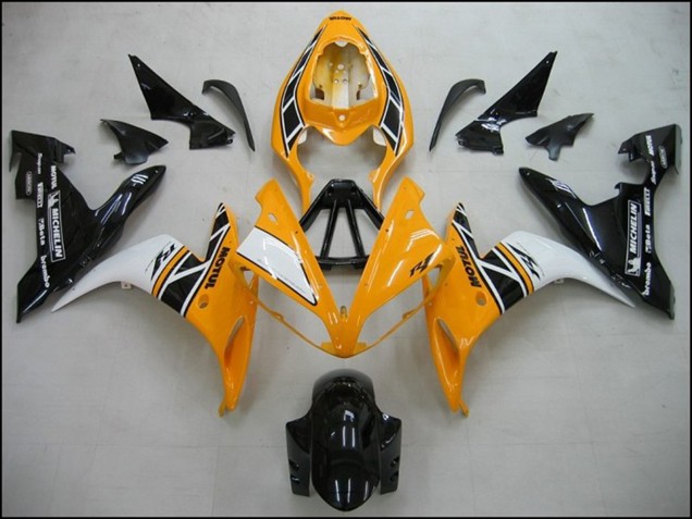 Acquista Carene Moto Yamaha R1 2004-2006 - Giallo Bianco Nero OEM Stile