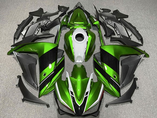 Acquista Carene Moto Yamaha R3 2015-2018 - Verde Bianco Nero Lucido